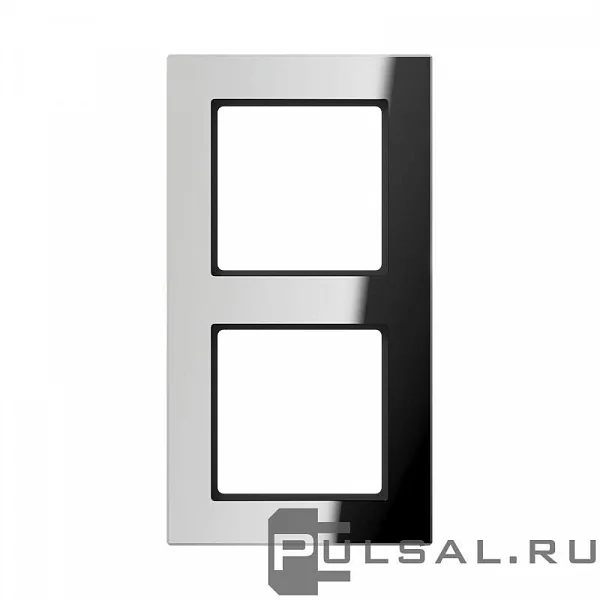 JUNG A creation Стекло Серебро Рамка 2-ая AC582GLSI