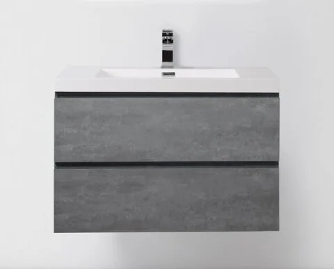 LUCE База под раковину подвесная с двумя выкатными ящиками LUCE-800-2C-SO-SCM Stucco Cemento 800x480