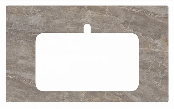 Kerama Marazzi PL2.VT280/80T Спец. изделие декоративное для раковин, встраиваемых сверху Парнас пепе