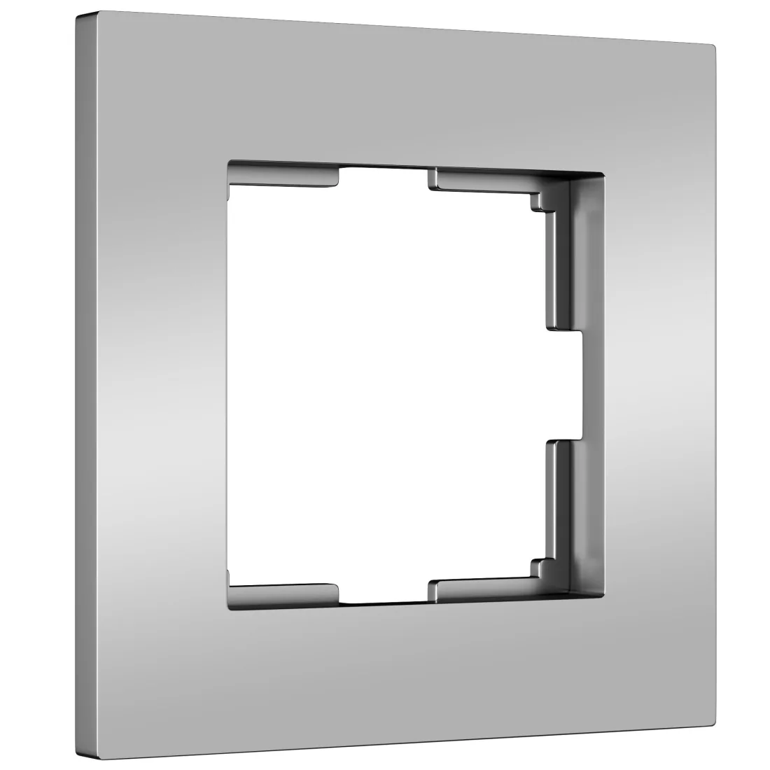 W0012965/ Рамка на 1 пост Slab (серебро софт)