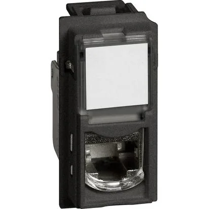 LIVING NOW. Розетка компьютерная RJ45 cat6 UTP 1 модуль.Цвет Черный.