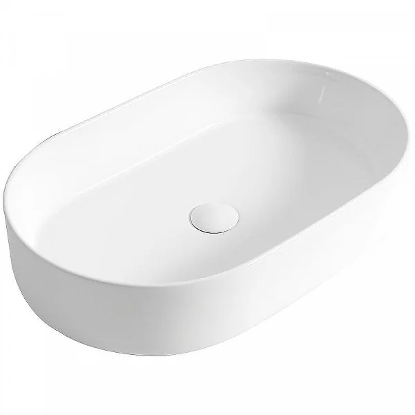 Раковина керамическая накладная, овальная BB1479, 610x385x120 BelBagno