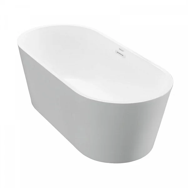 Акриловая ванна с белым сливом, с переливом, BELBAGNO BB71-1700-BIANCO, 1700x800x600