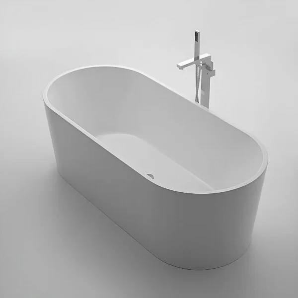 Акриловая ванна без перелива BELBAGNO BB71-1500-W0, 1500x750x600