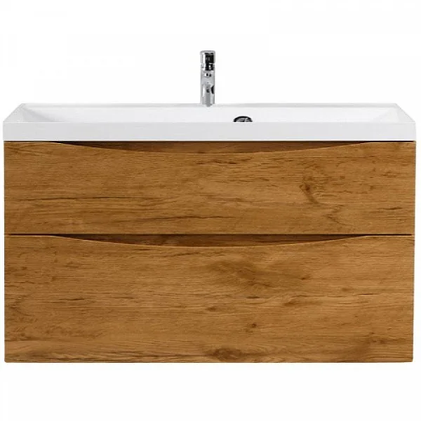 MARINO База под раковину подвесная с двумя выкатными ящиками, Rovere Nature, 900x450x500, MARINO-900