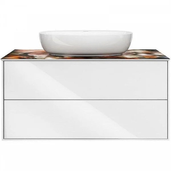 Kerama Marazzi PLB.M.100.2/WHT Тумба PLAZA Modern, подвесная 100 см, 2 выдвижных ящика, белый