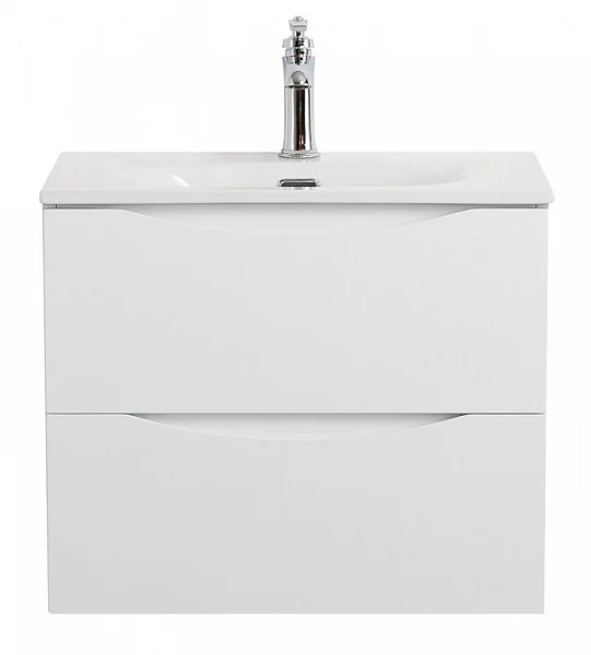 MARINO-CER-MINI База под раковину подвесная с двумя выкатными ящиками, Bianco Opaco, 596x390x500, MA