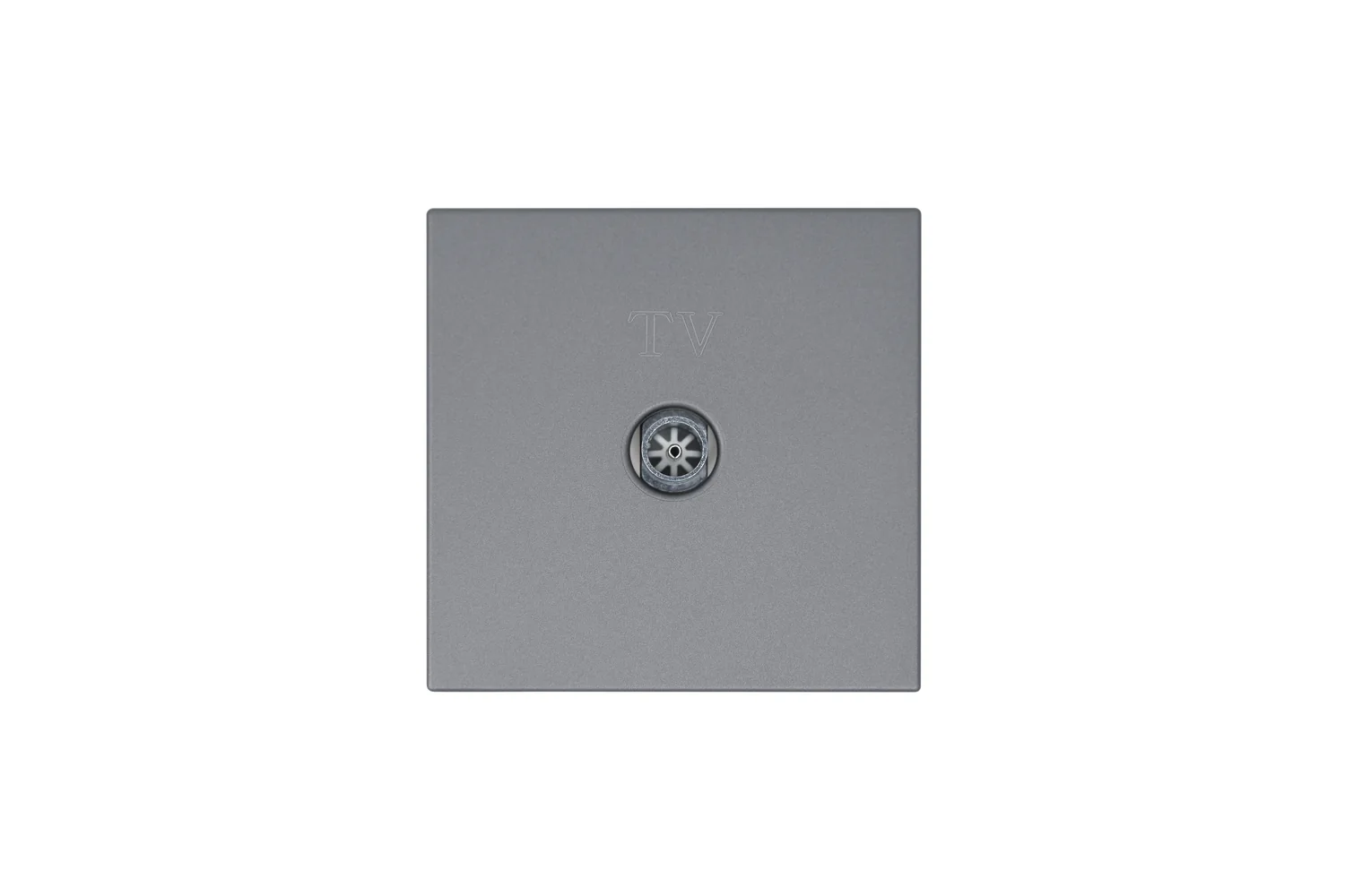 Розетка TV Φ9.5mm оконечная с накладкой, цвет Никель