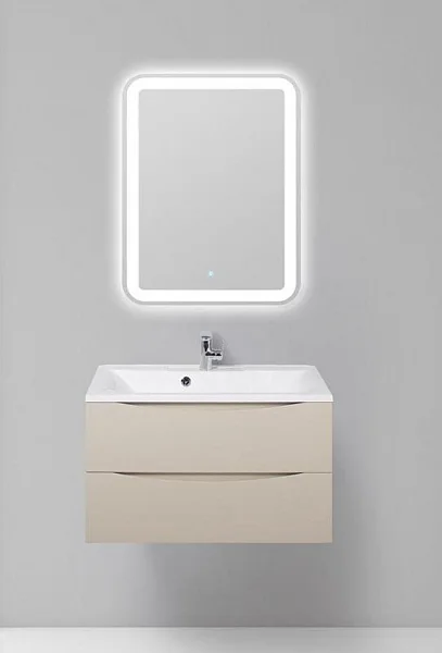 MARINO База под раковину подвесная с двумя выкатными ящиками, Crema Opaco, 800x450x500, MARINO-800-2