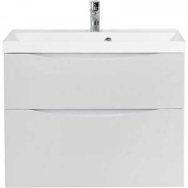 MARINO-H60 База под раковину подвесная с двумя выкатными ящиками, Bianco Lucido, 800x450x600, MARINO