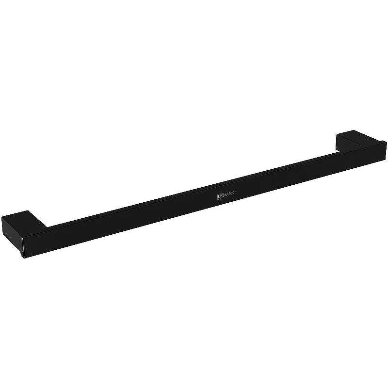 Полотенцедержатель Lemark SMOOTH LINE одинарный, чёрный матовый