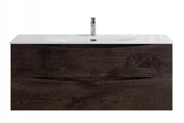 MARINO-CER-N База под раковину подвесная с двумя выкатными ящиками, Rovere Nature Grigio, 1196x460x5