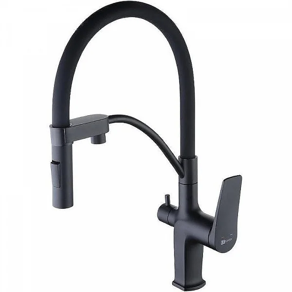 Смеситель Lemark Bronx LM3761BL для кухни с гибким изливом и подключением к фильтру с питьевой водой