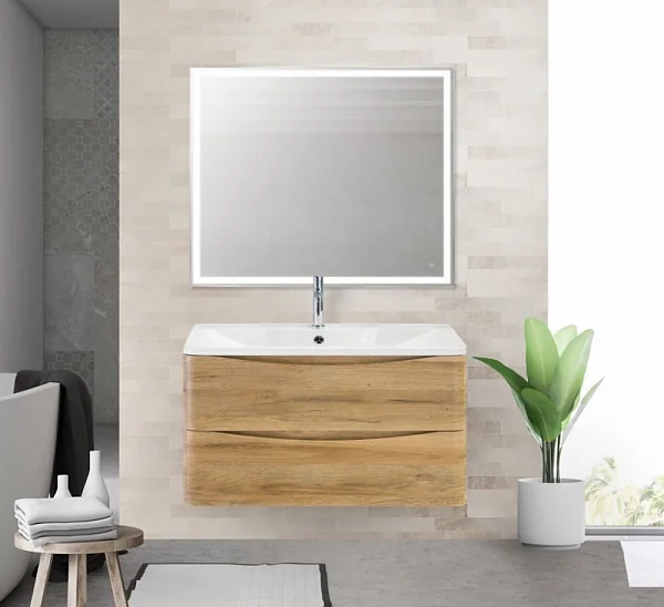 ACQUA База под раковину подвесная с двумя выкатными ящиками, Rovere Rustico, 900x450x500, BelBagno