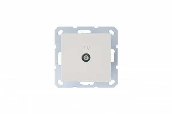 G6001V_Розетка TV оконечная с накладкой, цвет слоновая кость