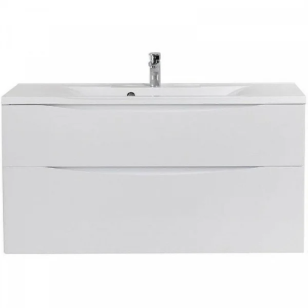 MARINO-H60 База под раковину подвесная с двумя выкатными ящиками, Bianco Lucido, 1200x450x600, MARIN