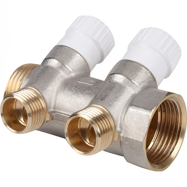 Коллектор распределительный 3/4", 2 отвода 1/2" упак 1/20 STOUT