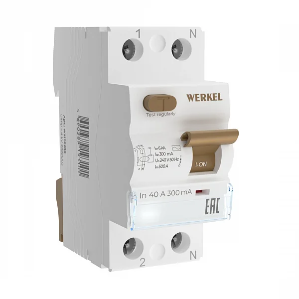 W912P404 / Устройство защитного отключения 1P+N 40 А 300 mA  AC 6 kA