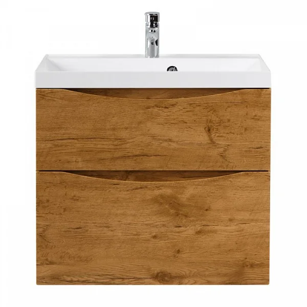 MARINO-H60 База под раковину подвесная с двумя выкатными ящиками, Rovere Nature, 700x450x600, MARINO