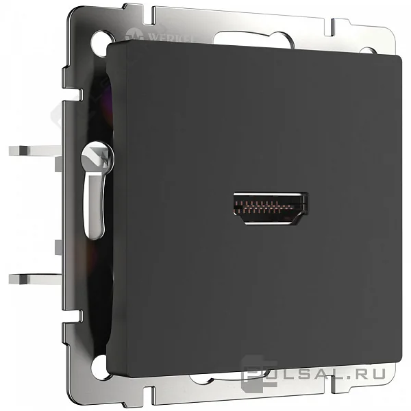 W1186008/ Розетка HDMI (черный матовый)
