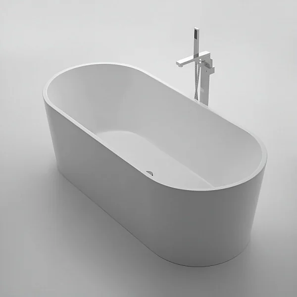 Акриловая ванна без перелива BELBAGNO BB71-1700-W0, 1700x800x600