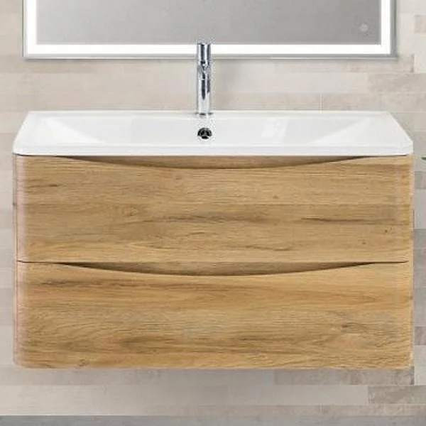 ACQUA База под раковину подвесная с двумя выкатными ящиками, Rovere Rustico, 1000x450x500 BelBagno