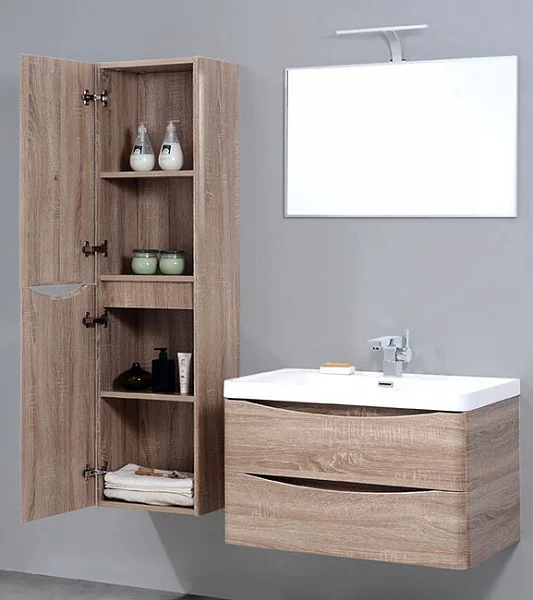 ANCONA-N База под раковину подвесная с двумя выкатными ящиками Rovere Bianco, BelBagno
