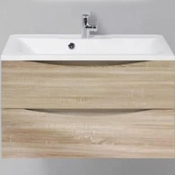 MARINO База под раковину подвесная с двумя выкатными ящиками, Rovere Bianco, 800x450x500, MARINO-800
