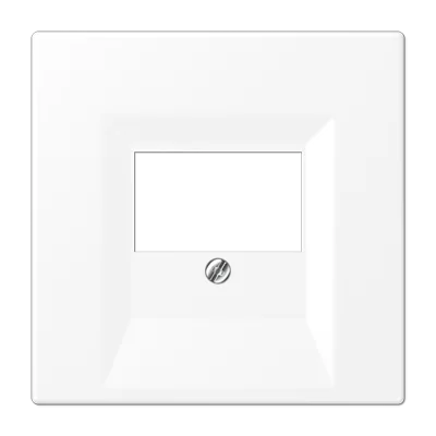 Плата (фиксация винтом) для USB-зарядных устройств и TAE-розеток; термопласт; белый матовый