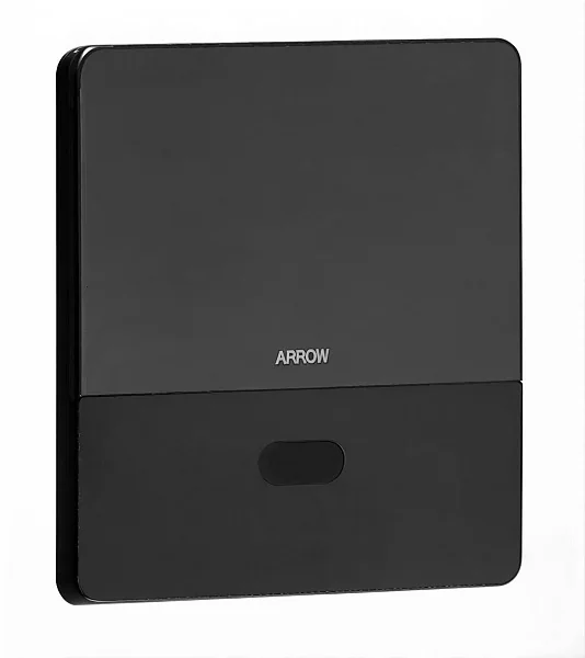 AG7107AB Клавиша смыва (от сети 220В/батарейки) для писсуара стекло, сенсорная Arrow, черный