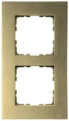 Рамка 2-постовая, алюминий Champagne Gold JASMART