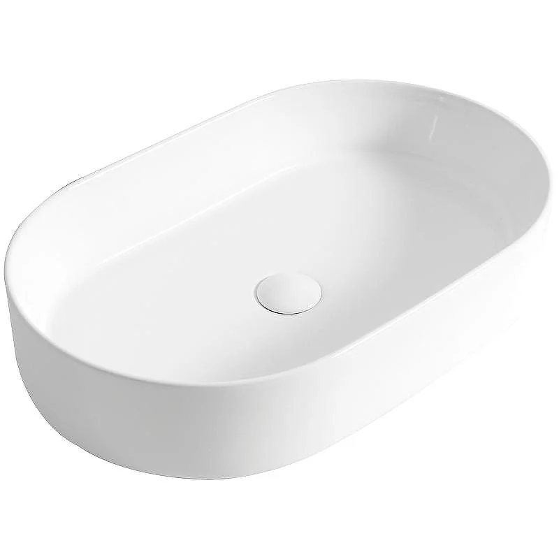 Раковина керамическая накладная, овальная BB1479, 610x385x120 BelBagno
