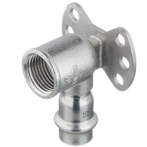 Пресс-водорозетка из нержавеющей стали Valtec 18х1/2"