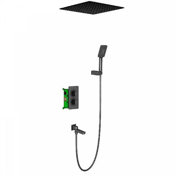 Душевая система встроенная с термостатом Timo Petruma SX-5019/03SM черный