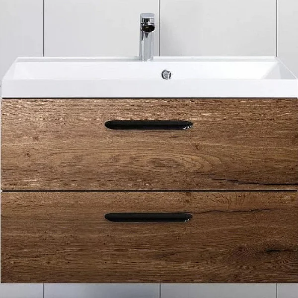 AURORA База под раковину подвесная с двумя выкатными ящиками, Rovere Tabacco, 900x450x500 BelBagno