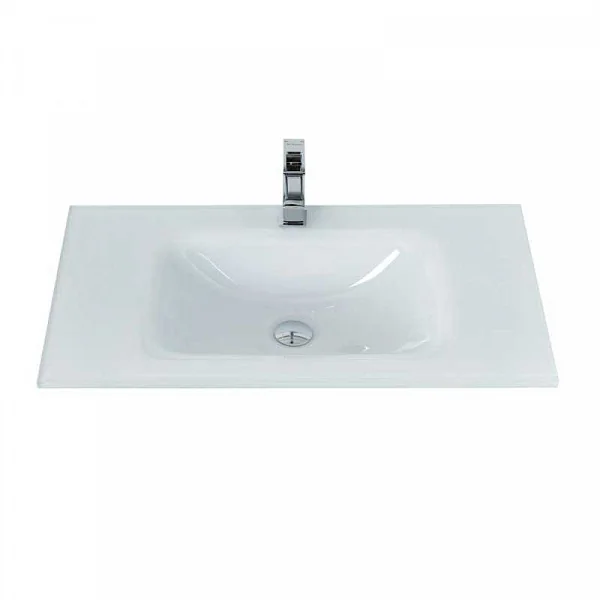 Стеклянная раковина, белая глянцевая, 910x465x145, BB910/465-LV-VTR-BL BelBagno