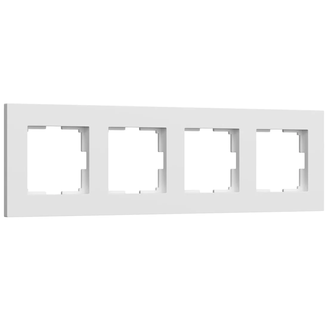 W0042961/ Рамка на 4 поста Slab (белый софт)