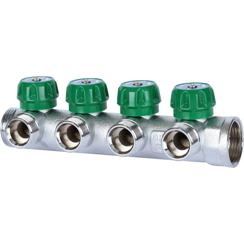 Коллектор регулирующий 1", 4 отвода 3/4" ЕК STOUT