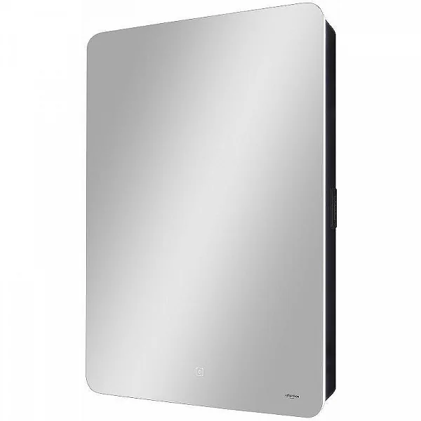 Зеркальный шкаф для ванной "Reflection Black" с LED подсветкой 560х850 RF2001BL