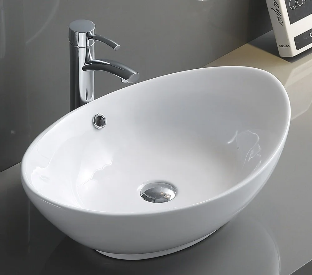 Раковина керамическая накладная, овальная BB1087 BelBagno