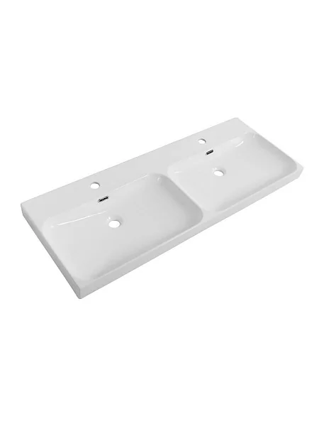 Керамическая раковина с двумя чашами BB-8078-120-2, 1210x460x140 BelBagno