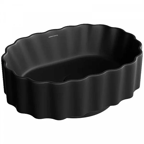 Kerama Marazzi CC.wb.50/BLK.M Раковина ARTBASIN Conchiglia 50 см, цв черный матовый, с донным клапан