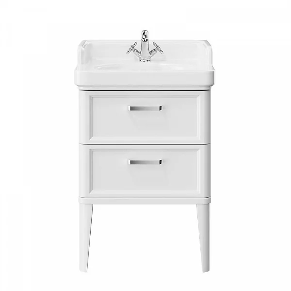 Kerama Marazzi PO.N.60.2/WHT Тумба POMPEI напольная с 2 ящиками 60, белая глянцевая