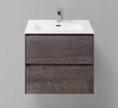 PIETRA База под раковину подвесная с двумя выкатными ящиками PIETRA-600-2C-SO-PT, Stone 600x460x535