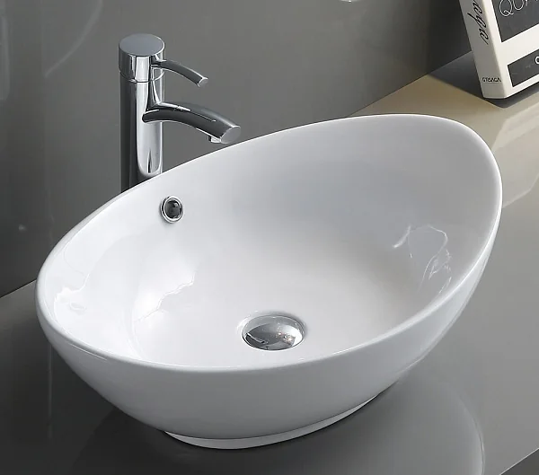 Раковина керамическая накладная, овальная BB1087 BelBagno