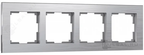 W0041706/ Рамка на 4 поста Aluminium (алюминий)