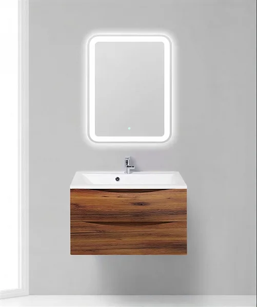 MARINO База под раковину подвесная с двумя выкатными ящиками, Rovere Ciliegio, 800x450x500, MARINO-8