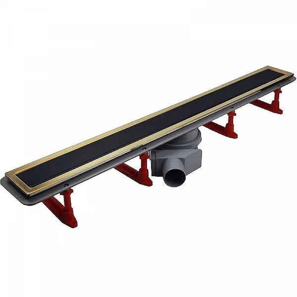 Душевой лоток Pestan Confluo Premium Black Glass Line 850 Gold+