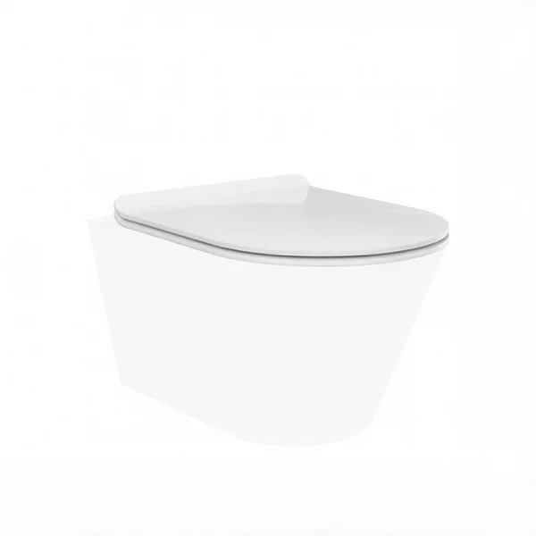 Kerama Marazzi PLMR.seat.02/WHT Сиденье PLAZA Modern/BG Rimless Slim soft close+clip up, белый
