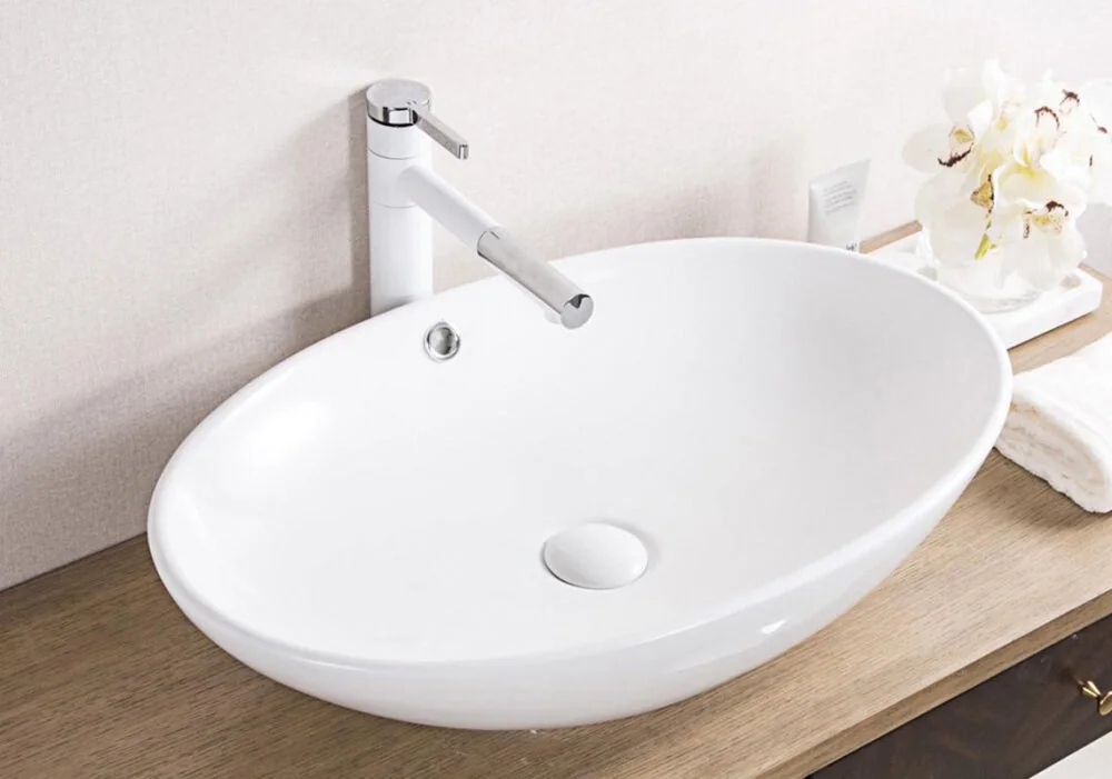 Раковина керамическая накладная, овальная BB1104 BelBagno